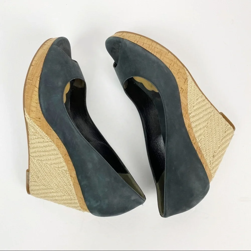 Cole Haan Nike Air Open Toe Suede Platform Sandals